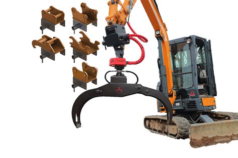 bobcat mini excavator grapple|mini excavator rotating grapple attachment.